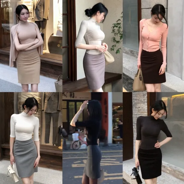 希野逸儿/优雅御姐高腰气质百搭包臀裙女夏季紧身韩系显瘦半身裙