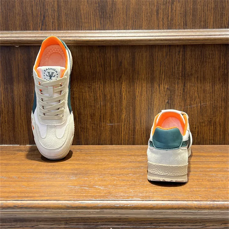男鞋2025春季新款拼色百搭男士运动鞋低帮软底轻质潮流休闲板鞋男