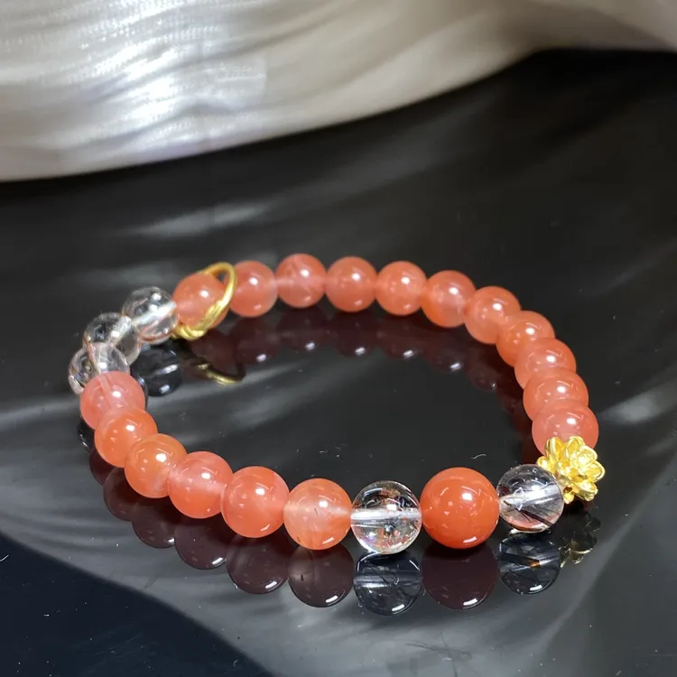 【小北严选】南红DIY单圈圆珠手串5-BK01X923【多样性发一件】约7mm+