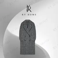 【容雨RYHOME】绵羊毛＋羊驼英伦风千鸟格大衣243W2059