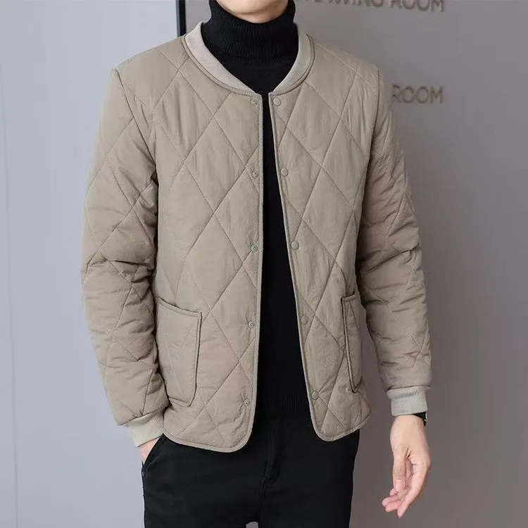 男士新款内胆棉衣冬季加绒加厚保暖棉袄内外两穿韩版立领显瘦棉服