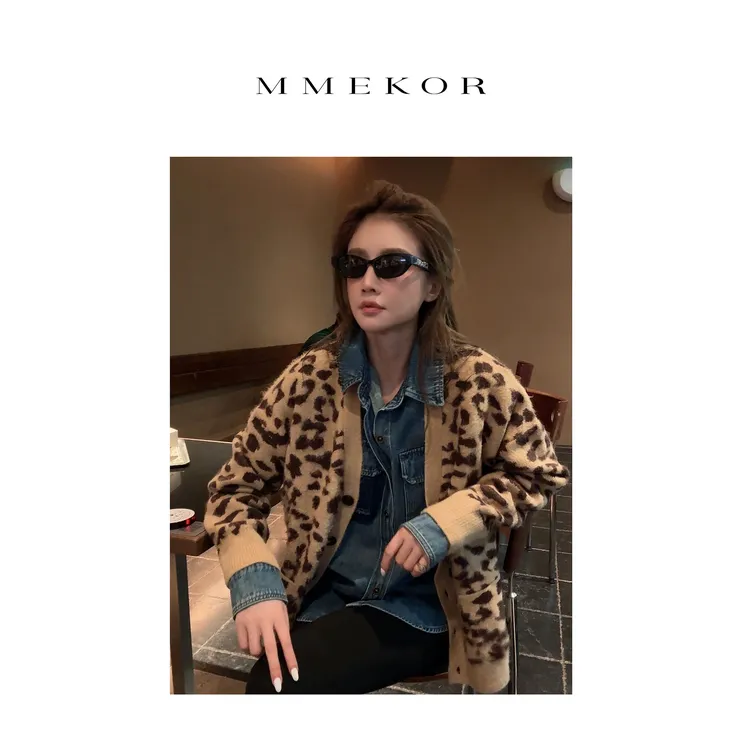 MMEKOR“小奶豹”毛衣 2025新款秋款摩登街头甜酷外套 30672