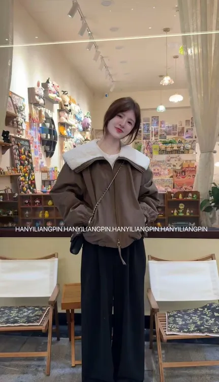 【大翻领】韩版冬季夹克棉服