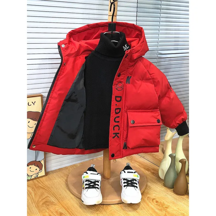 巴拉巴拉云朵男孩羽绒服棉衣冬季2025新款儿童年衣加厚棉衣婴儿红
