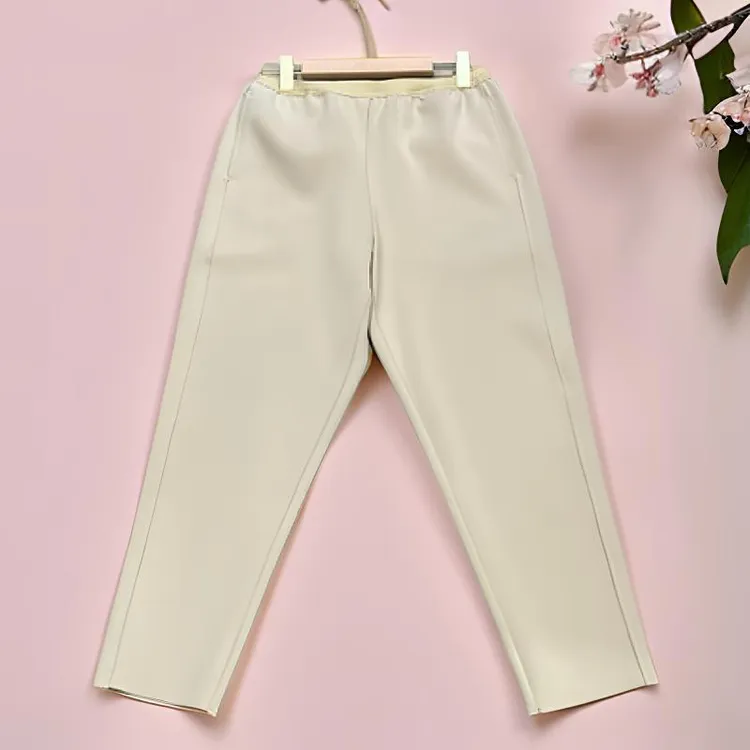 【贵丽坊】新品新款休闲大码宽松高腰显瘦松紧腰女裤