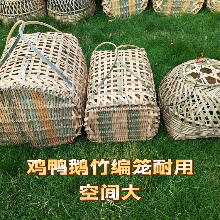手工竹编大笼子，养鸡养鸭超方便农村养禽必备这种笼子装得下小鸡!
