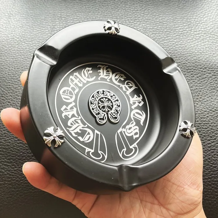 潮流创意克罗心复古不锈钢简约烟灰缸个性酒吧定制家用客厅送礼用