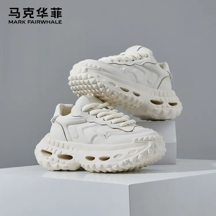 马克华菲老爹鞋男鞋春夏新款百搭轮胎厚底增高鞋透气休闲运动鞋