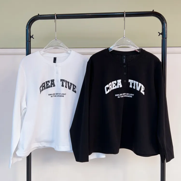 水淼2026新款-短款字母印花T恤-2200