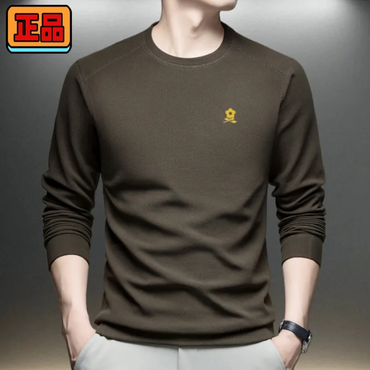 海外专柜秋冬新款摇粒绒长袖圆领卫衣男士保暖套头抓绒打底衫圆领