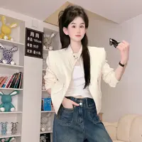 机车朋克短外套女2025年秋季新款小个子休闲夹克上衣