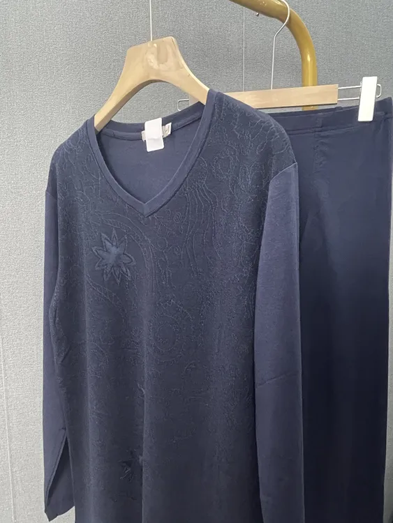 秋衣秋裤打底衫套装长袖针织纯色宽松洋气百搭秋冬显瘦遮肉修身
