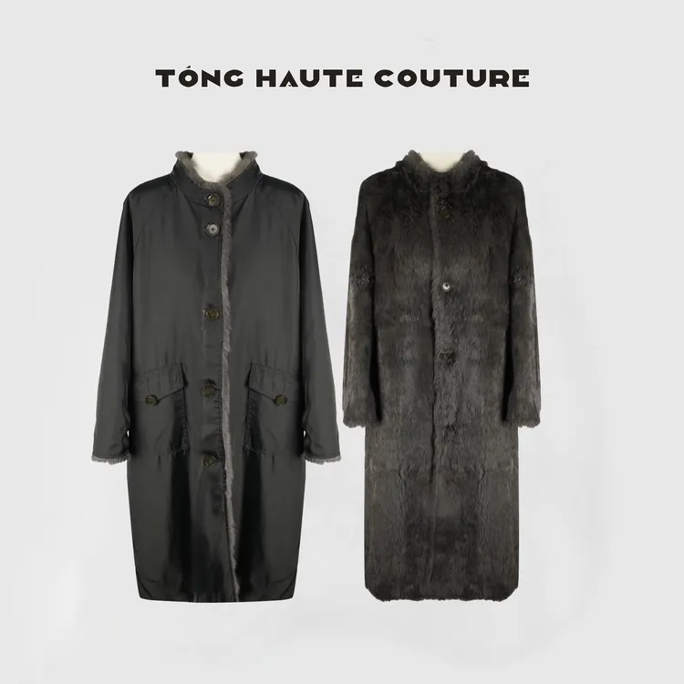 【缦纱】冬季新款高级感百搭双面穿毛呢外套 YW528