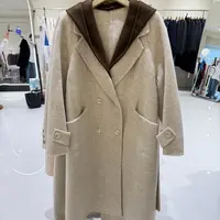 【长款戴帽】双面呢时尚韩系手工羊毛大衣戴帽中长款外套百搭