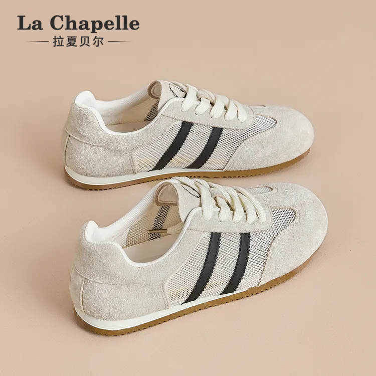 拉夏贝尔时尚欧若风德训鞋女鞋夏季新款网面透气舒适休闲鞋子女款