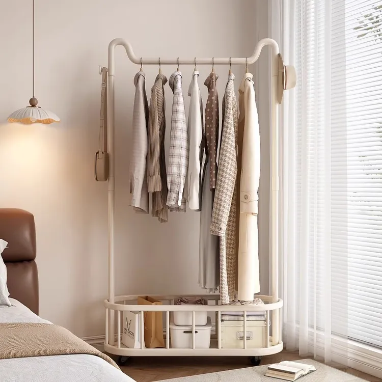 猫耳挂衣架落地卧室床边晚上放衣神器衣服挂架置物架可移动衣帽架