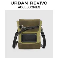 URBAN REVIVO2025冬季新款男士时尚撞色拼接斜挎包UAMB50126
