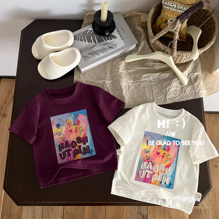 【百分百棉】郝叔童品夏季新款高货2025男童潮流网红款短袖kkYS5278