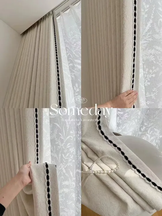 新款双面法式复古5D浮雕蔷薇雪尼尔卧室全遮光窗帘