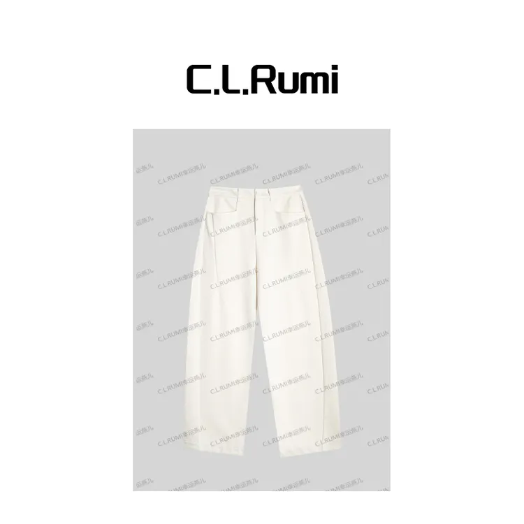 【Rumi小店】“云感裤”25早秋宽松拼条显瘦亲肤软糯百搭休闲裤7066kz