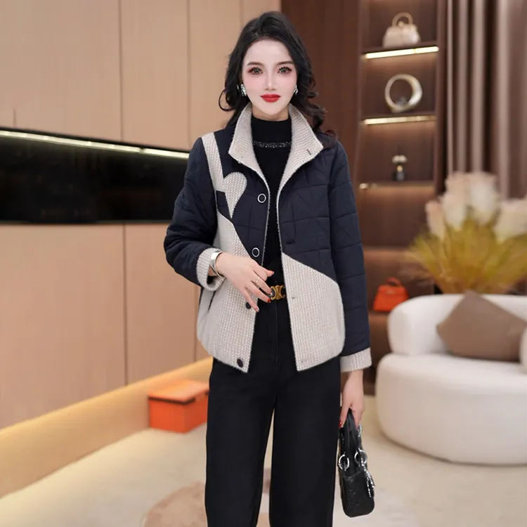 秋冬新款优雅气质女装时尚加棉加厚休闲短外套【351-1#】