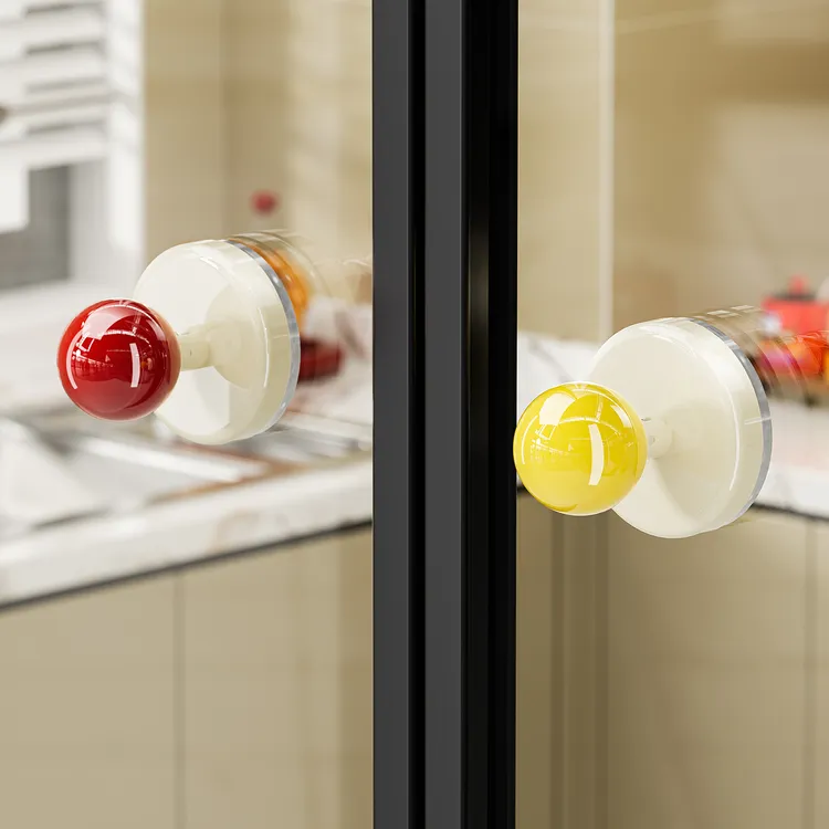 吸盘玻璃推拉门把手衣柜移门窗户扶手柄厨房冰箱抽屉橱柜门小拉手