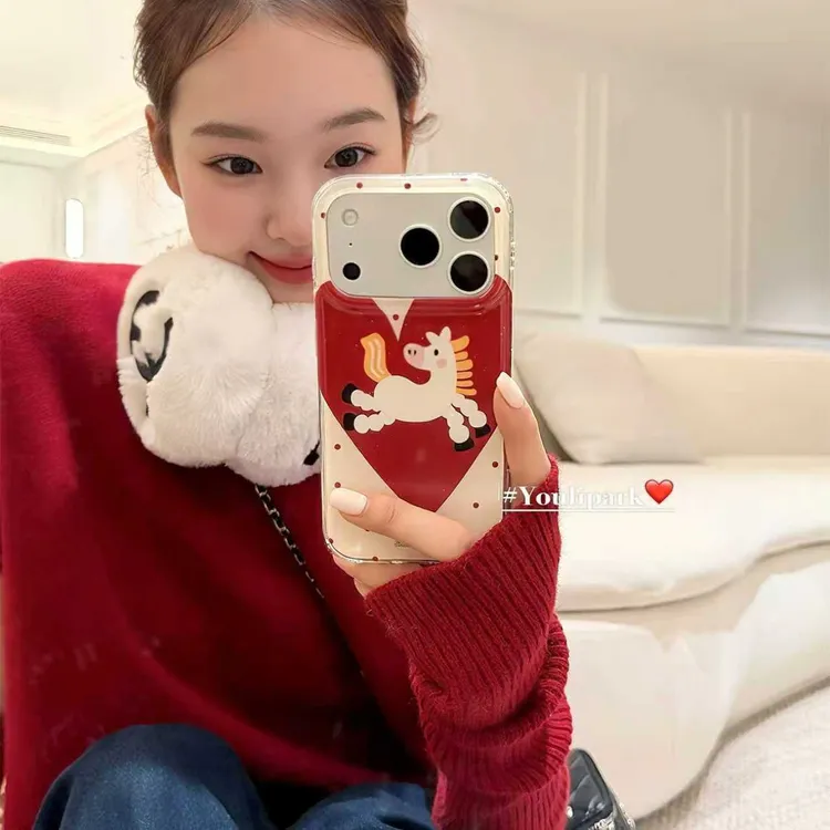 跳跃木马适用苹果iphone17/16软壳OPPO荣耀华为小米vivo手机