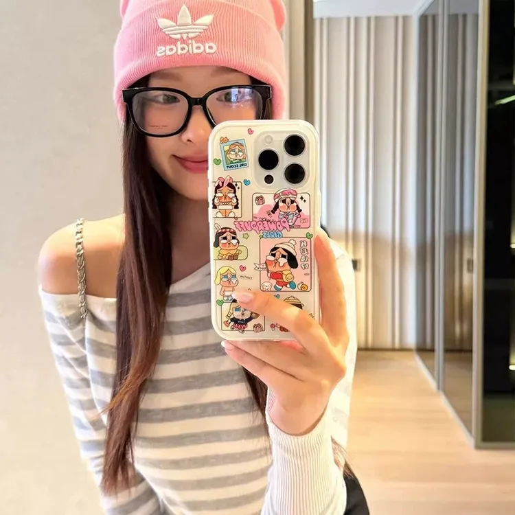 插画哭娃适用苹果iphone小米15promax防摔vivo华为oppo手机壳女