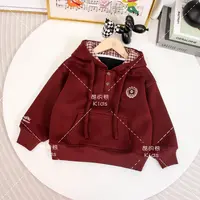 儿童卫衣2025男童女童韩版时尚休闲圆领套头连帽上衣潮D3T5-933