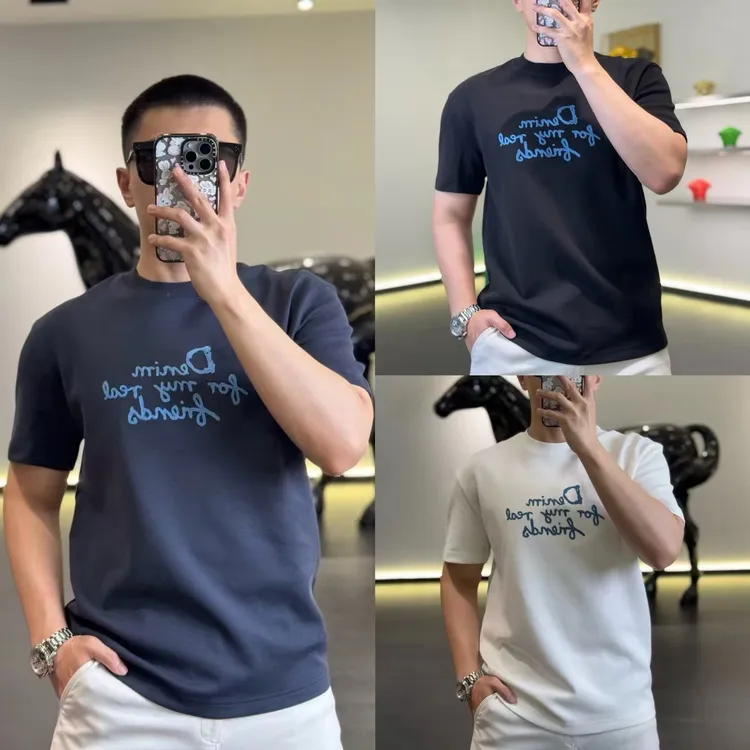 （秋款）古帝特尼潮牌休闲轻奢亲肤男士字母短袖舒适圆领T恤JF-9214
