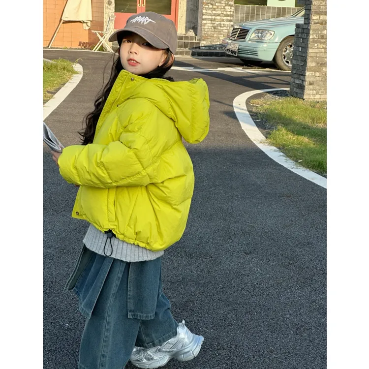 FAVMARTHA童装儿童羽绒服2025冬季新款男女童宝宝连帽加厚糖