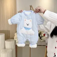婴儿衣服秋冬款新生儿五防宝宝幼儿加厚加绒连体衣新生儿衣服