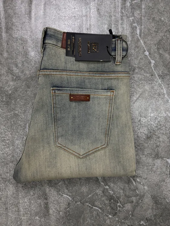 商务休闲秋季秋冬免烫拉链牛仔裤活力风微弹时尚百搭修身7069-1