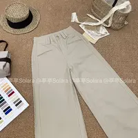 Solara【雾里山风】修腿型垂感西裤女小个子显瘦阔腿长裤