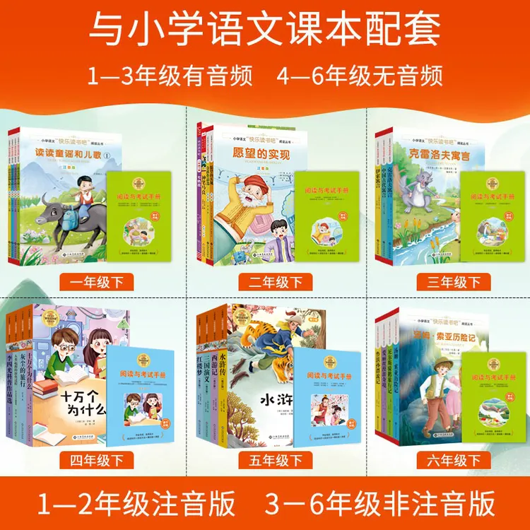 【现货速发】【课本同步2025年】快乐读书吧1-6年级上下册小学生