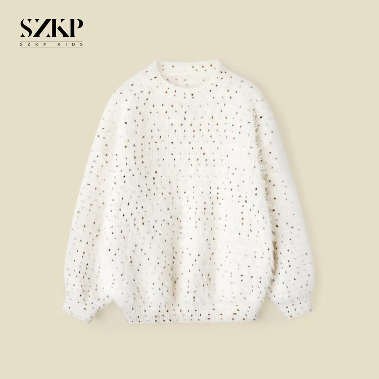 SZKP冬季新款女童装保暖上衣中大童休闲洋气儿童毛衣MFYD556536