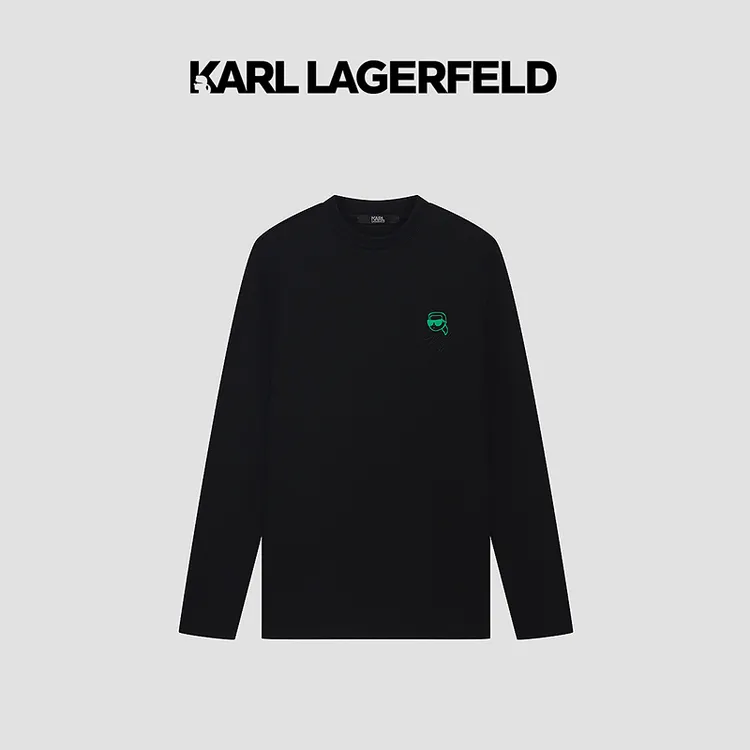 【官方男装】KARLLAGERFELD卡尔拉格斐新款长袖T恤圆领M21O1717