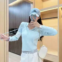 Beaunasloe刺绣长袖女秋季设计感显瘦长袖上衣开衫