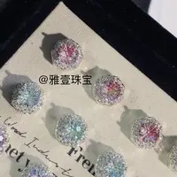 [强烈推荐]爆闪梦幻烟花切锆石多通魔盒双色调水晶diy饰品配件