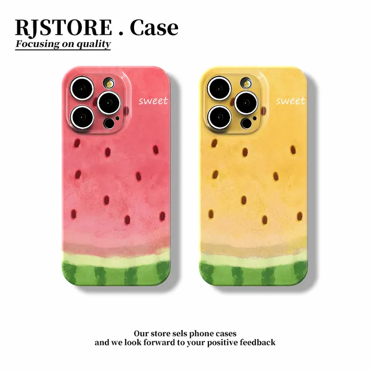 GGBond夏日水彩西瓜适用iphone16/15菲林手机壳华为vivo小米oppo