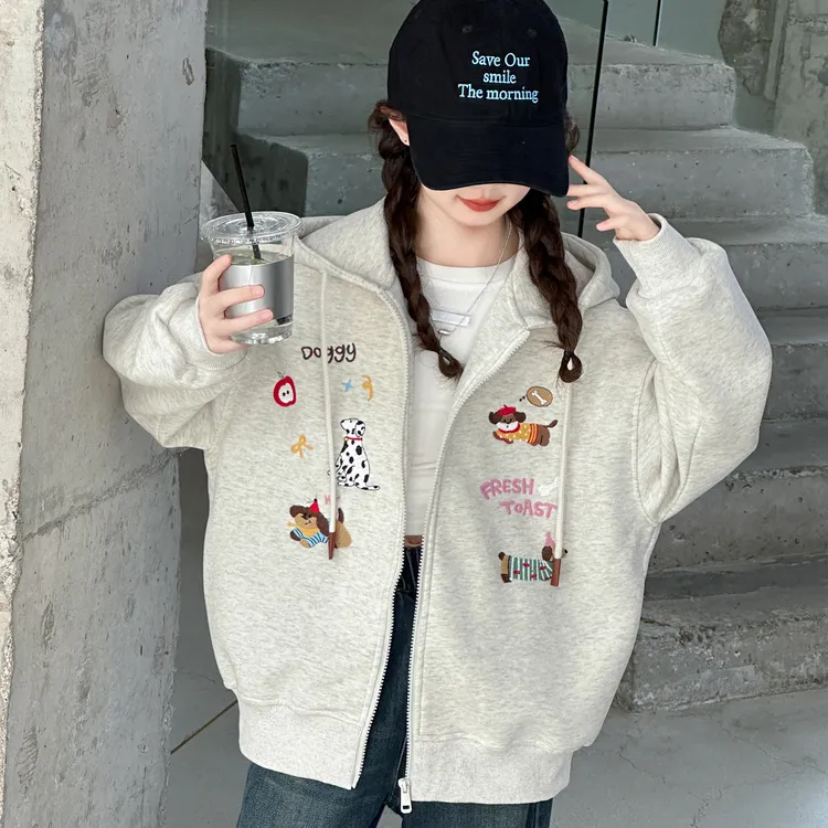 14周岁及以上女童卫衣外套春秋款2025新款洋气儿童开衫春季中大童