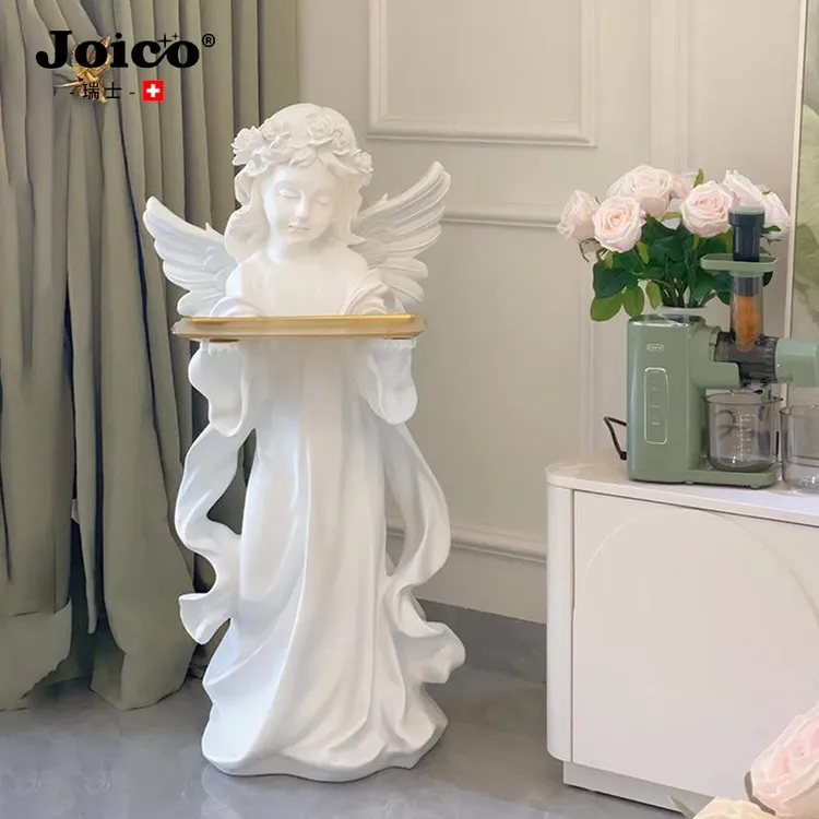 joico瑞士复古小天使新房入户玄关客厅摆件软托盘雕塑装饰品离谱