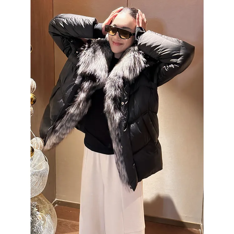 AME  重磅战袍 静调鹅绒 狐狸原皮毛毛领鹅绒服  ZD12WZYL937