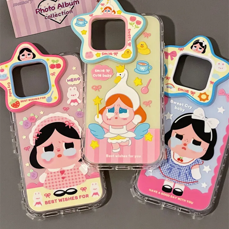 创意星星镜头泡泡玛特适用iphone16promax苹果15/14手机壳13少女