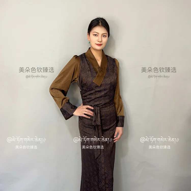 女士夏季博拉大码西藏服不起球遮拜拜肉款藏服贵气