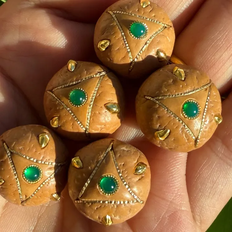 【龙眼三通】镶嵌龙爪/大尺寸17.5mm+/颗颗饱满星正/配镶嵌文玩凤眼