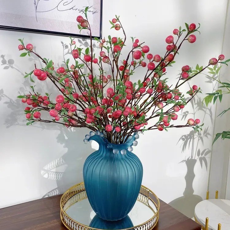 迷你仿真小苹果装饰假花 摆件插花仿真花实家居装饰摄影摆件时尚