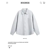 NOONOZ老钱风纯色通勤长袖衬衫男早秋中性风穿搭潮牌美式休闲衬衣