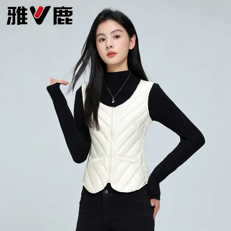 2025新款轻薄马甲女短款保暖羽绒背心内穿修身显瘦内胆贴身秋冬季