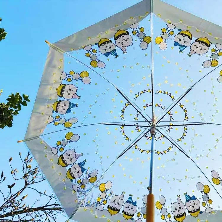 卡通日系chiikawa雨伞透明高颜值女生学生可爱折叠手动自动伞